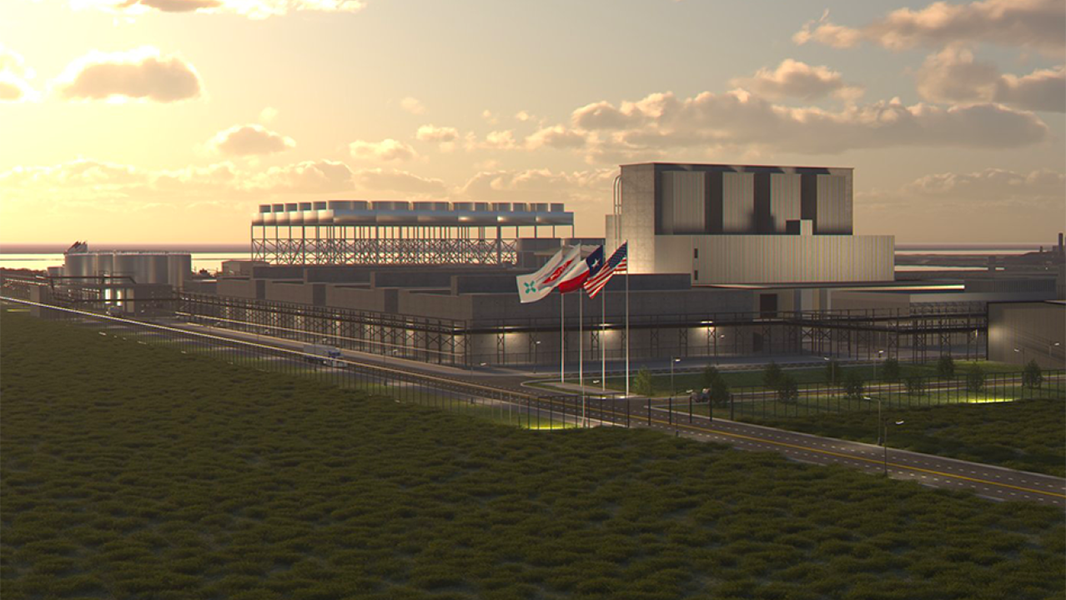 Rendering of SMRs at Dow’s Seadrift Plant.