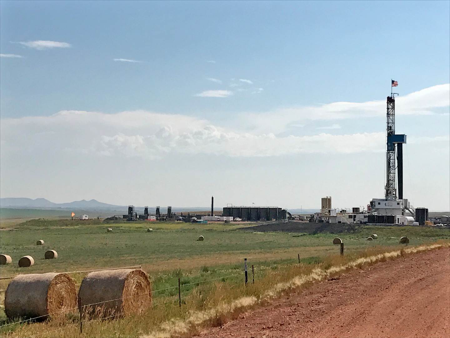 A Drilling Rig in the Bakken in North Dakota
